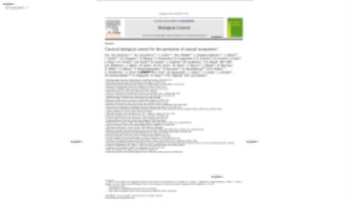 Classical biological control for the protection of natural ecosystems